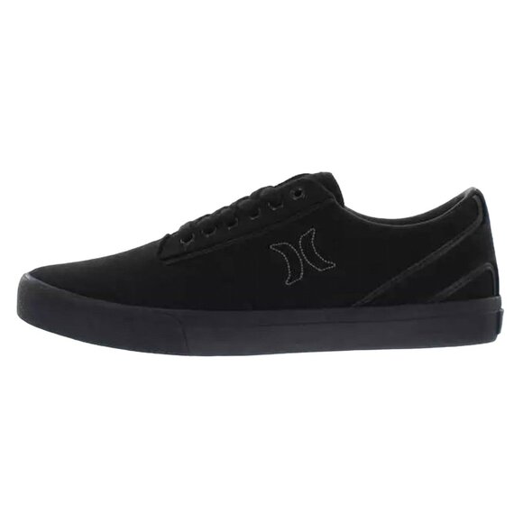 Hurley 9 Sneaker Men Arlo Canvas Lace-up Casual Shoes Classic Black Athleisure - Picture 6 of 13